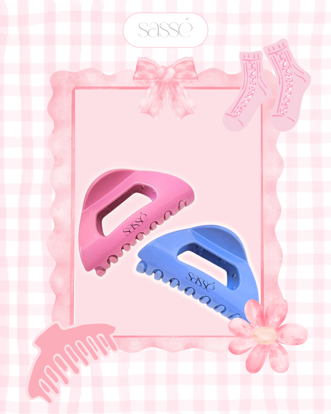 Soft bendable hair claw bundle