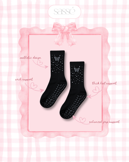 Glow Basic Grip Socks Black edition